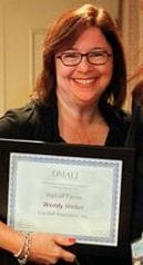 Digital Marketing Recruiter Wendy Weber or Crandall Associates getting inducted tot he DMA hall of fame.